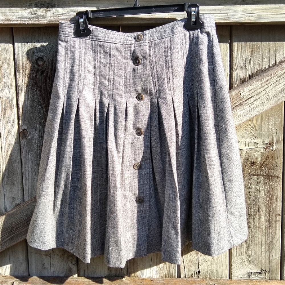Gap Tweed Pleated Skirt Sz 8